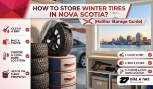 Read more about the article How To Store Winter Tires In Nova Scotia? Halifax Tire Storage Guide