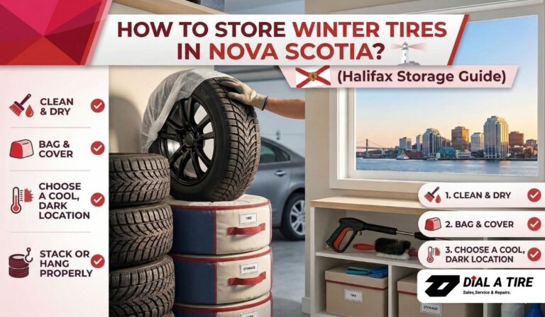 Read more about the article How To Store Winter Tires In Nova Scotia? Halifax Tire Storage Guide