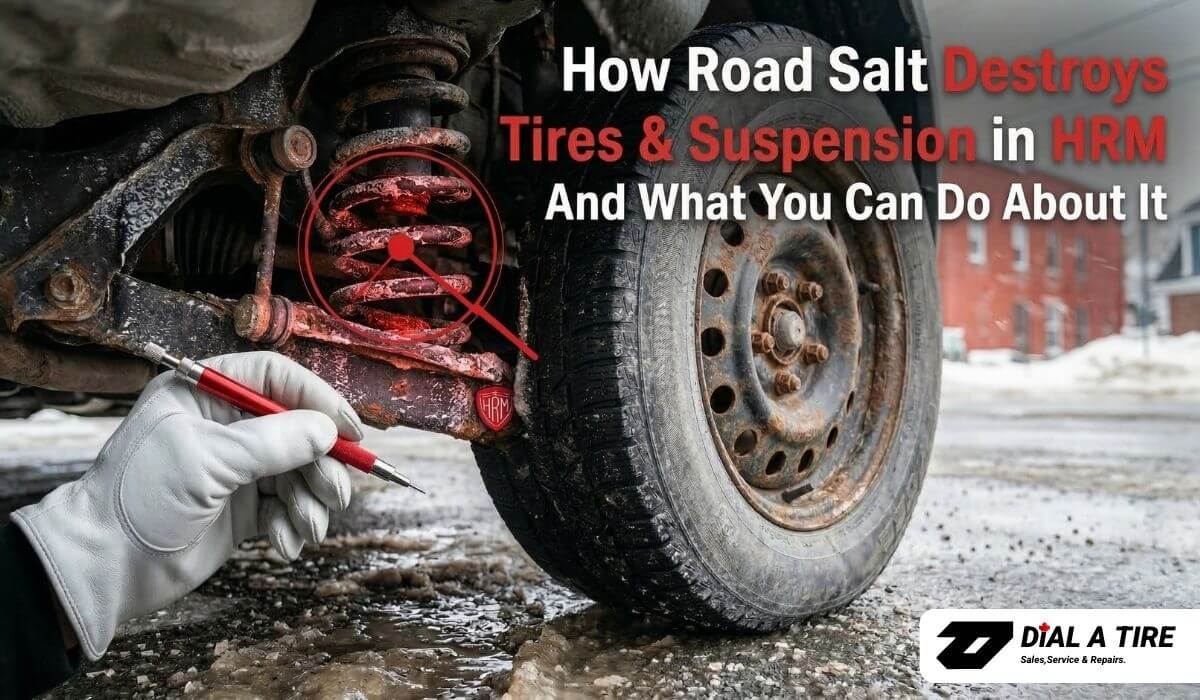 You are currently viewing How Road Salt Destroys Tires & Suspension in HRM And What You Can Do About It