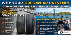 Read more about the article Why Your Tires Wear Unevenly: Common Causes & Halifax-Specific Fixes