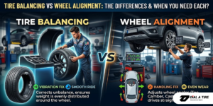 Read more about the article Tire Balancing vs Wheel Alignment: What’s the Difference & When You Need Each?