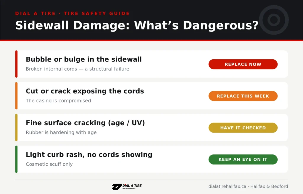 Sidewall Bubbles, Cracks & Curb Rash: Which Damage Is Actually Dangerous?