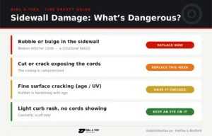Read more about the article Sidewall Bubbles, Cracks & Curb Rash: Which Damage Is Actually Dangerous?